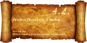 Andrejkovics Lenke névjegykártya